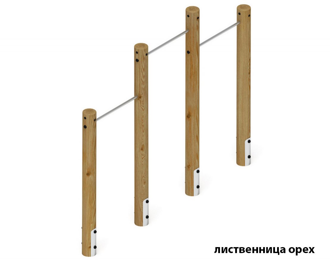 Уличный взрослый тройной турник Лиственница Силач 1 - вид 2